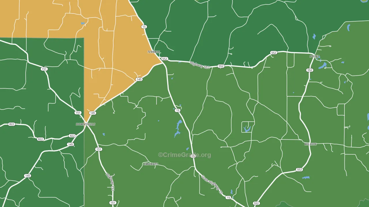 71234, LA Map of Vehicle Theft Rates