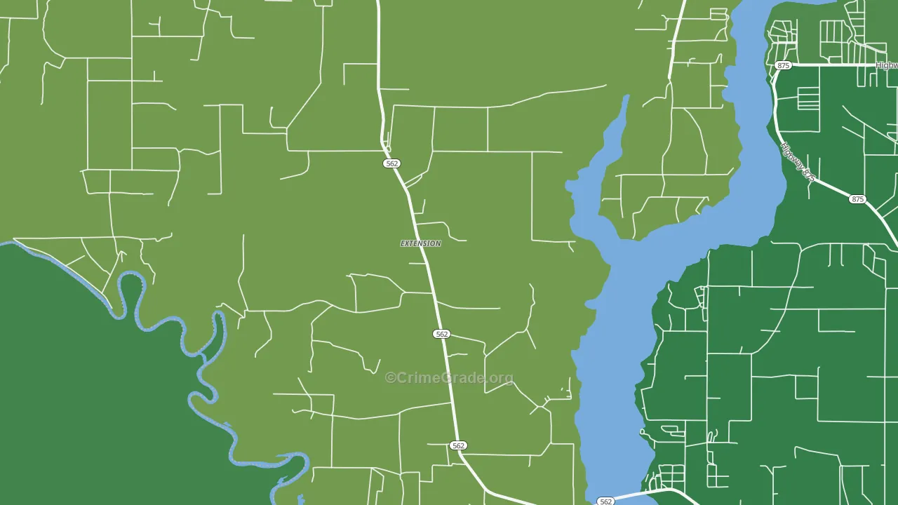 71243, LA Map of Vehicle Theft Rates