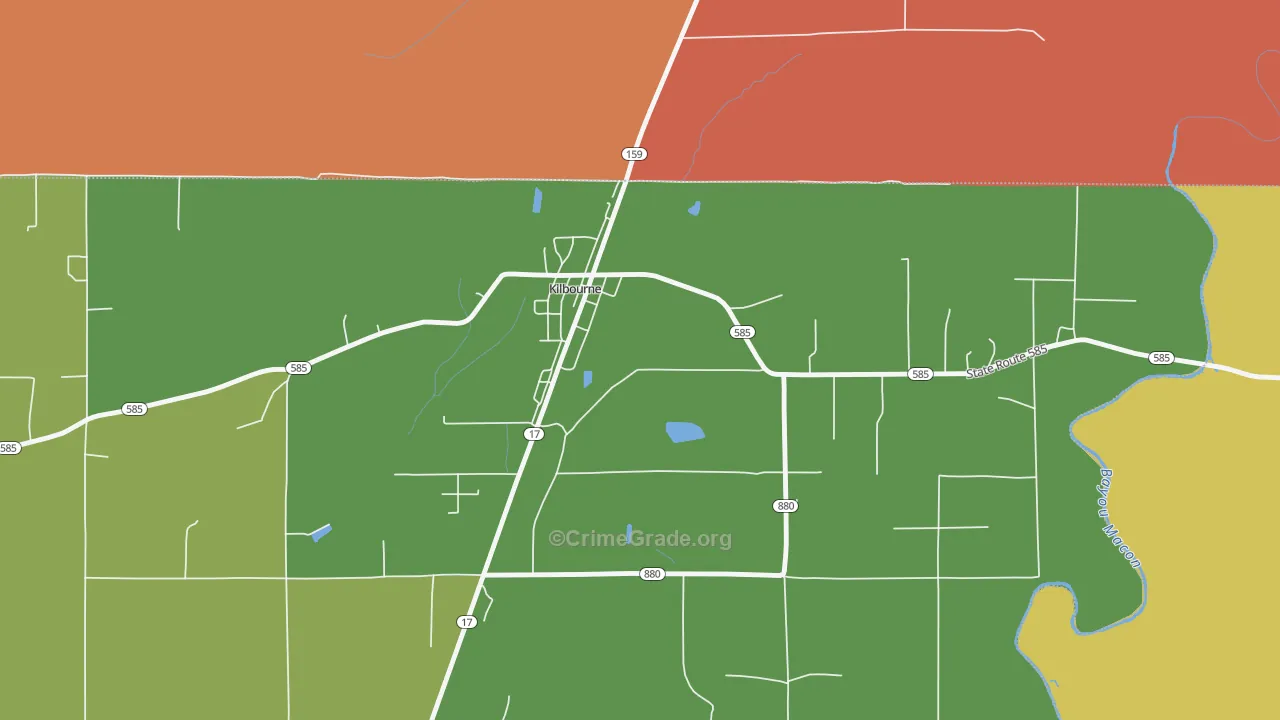 71253, LA Map of Vehicle Theft Rates