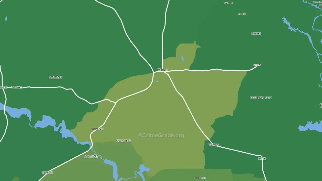 71260, LA Map of Vehicle Theft Rates