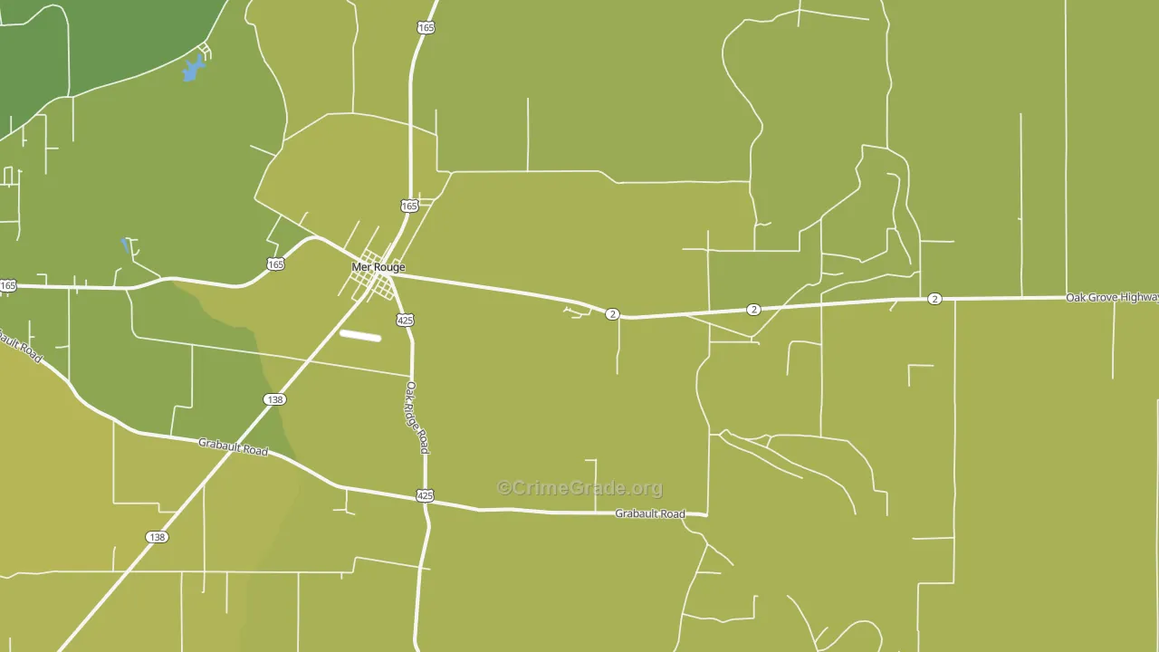71261, LA Map of Vehicle Theft Rates