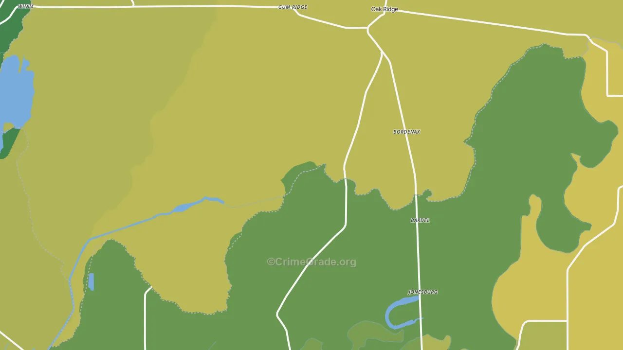 71264, LA Map of Vehicle Theft Rates