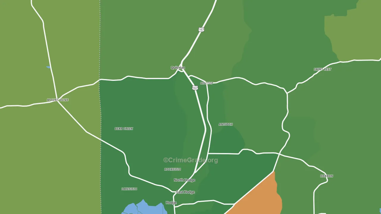 71268, LA Map of Vehicle Theft Rates