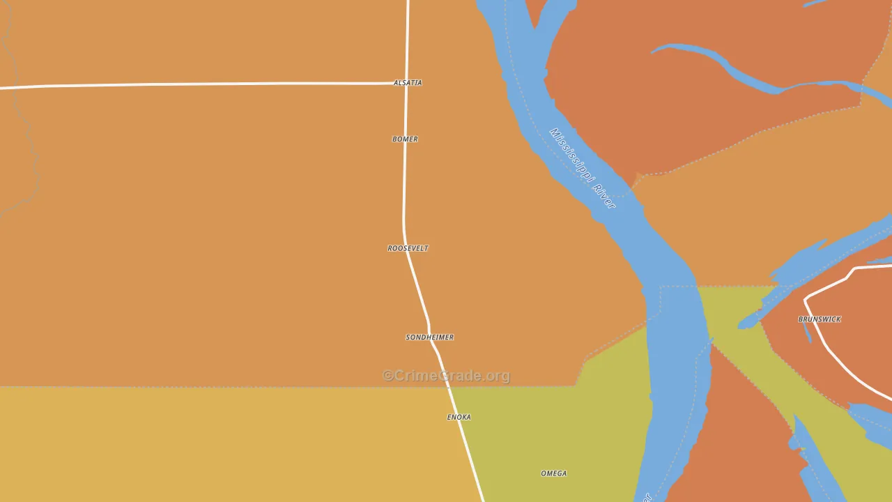 71276, LA Map of Vehicle Theft Rates
