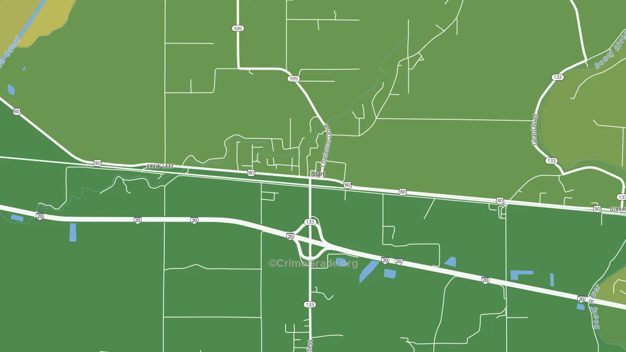 71279, LA Map of Vehicle Theft Rates