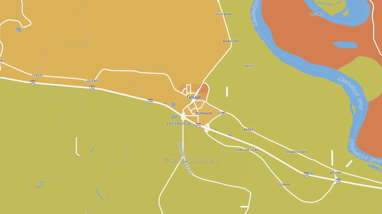 71282, LA Map of Vehicle Theft Rates