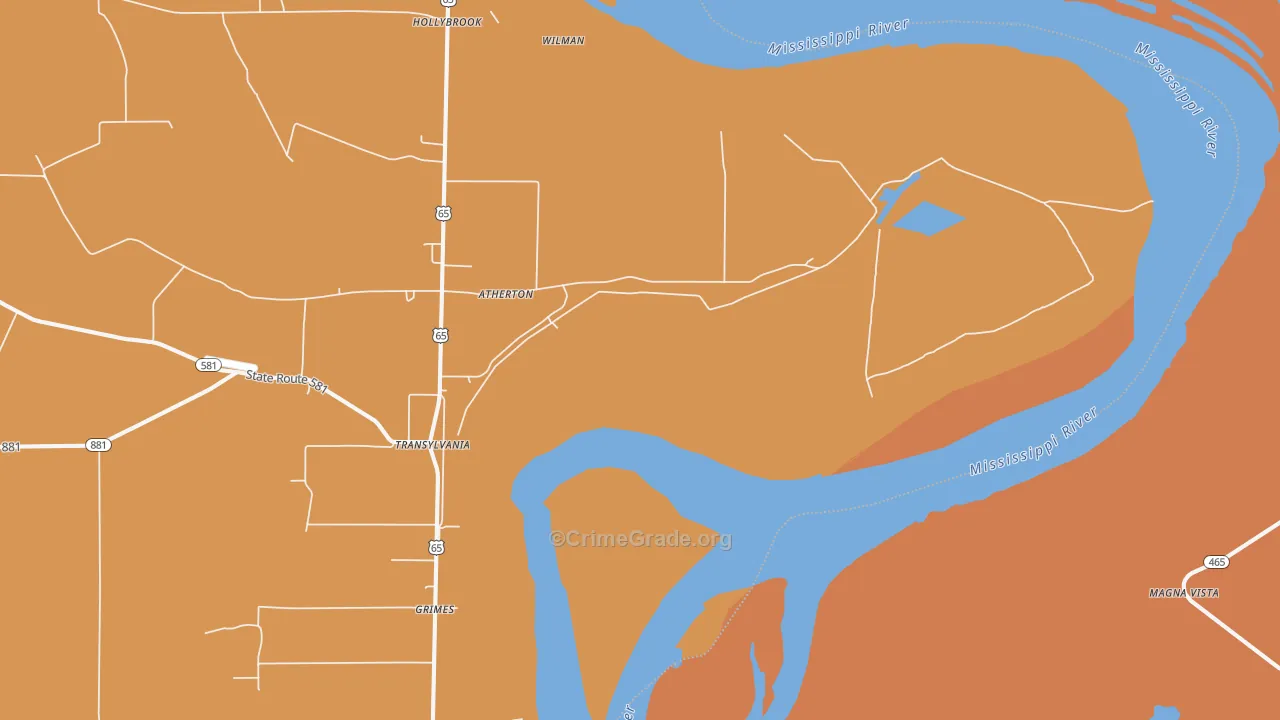 71286, LA Map of Vehicle Theft Rates