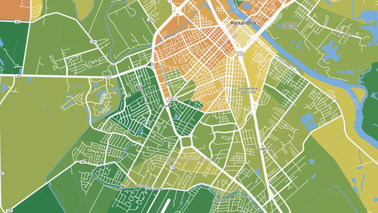 71301, LA Map of Vehicle Theft Rates