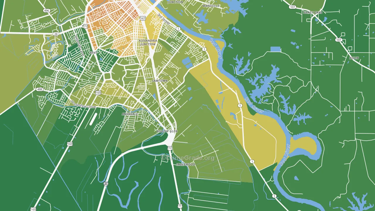 71302, LA Map of Vehicle Theft Rates