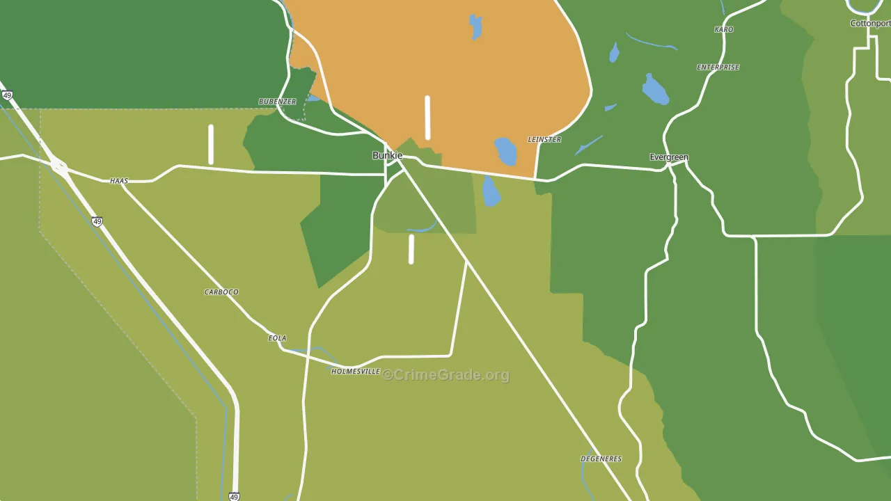 71322, LA Map of Vehicle Theft Rates