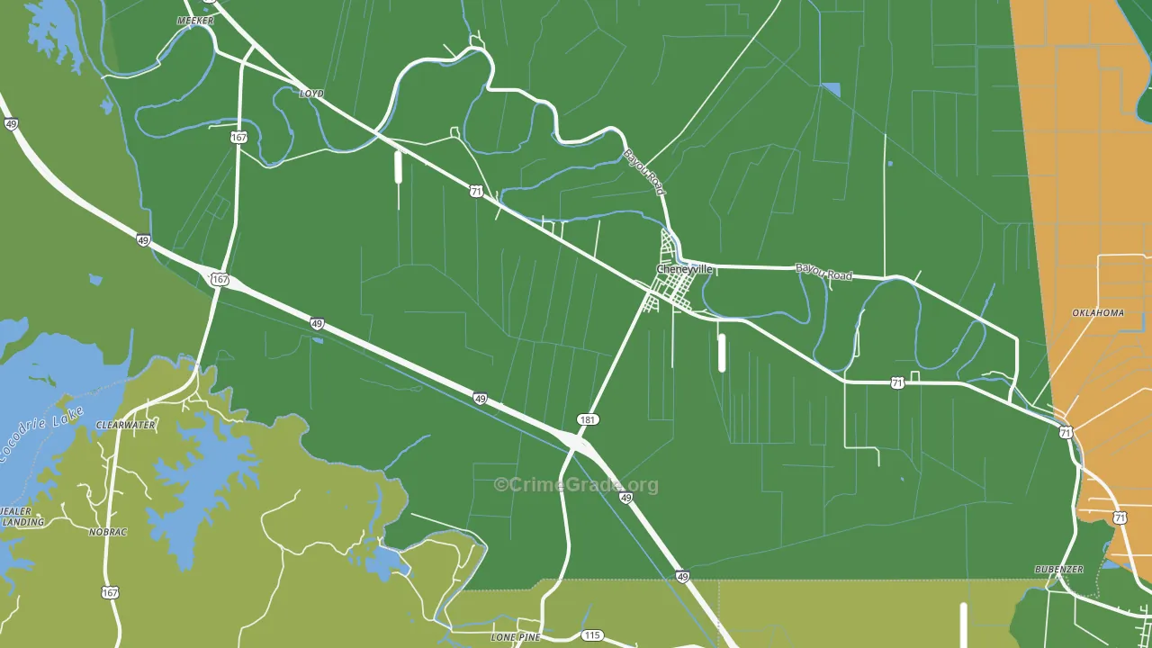 71325, LA Map of Vehicle Theft Rates