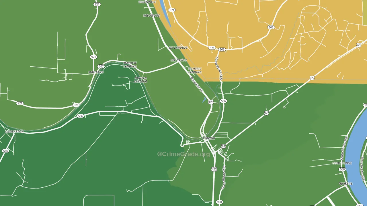 71326, LA Map of Vehicle Theft Rates