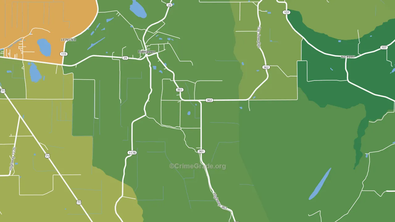 71333, LA Map of Vehicle Theft Rates