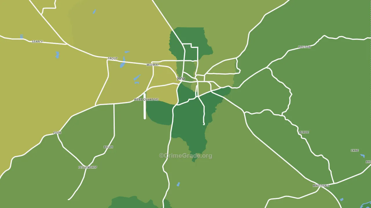 71342, LA Map of Vehicle Theft Rates