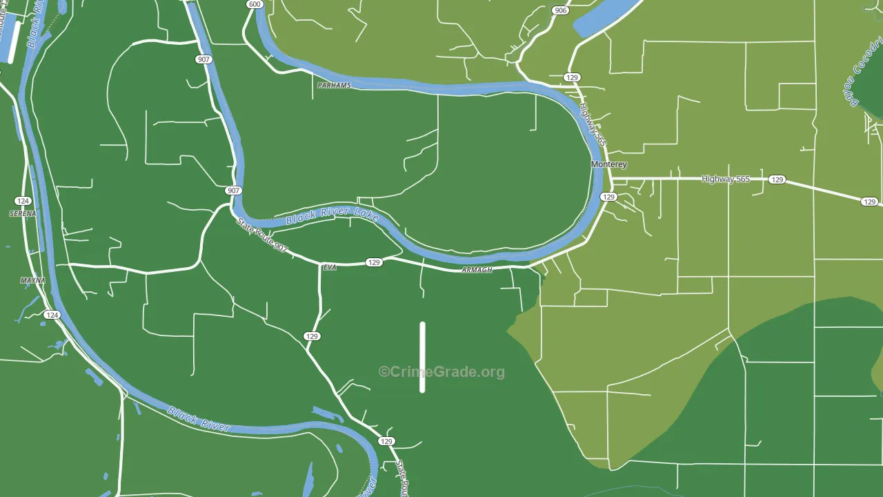 71354, LA Map of Vehicle Theft Rates