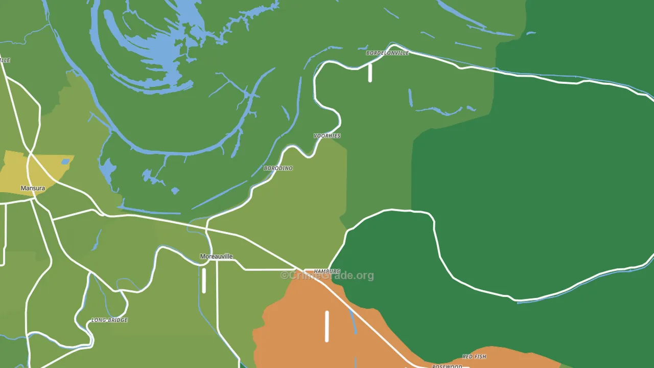 71355, LA Map of Vehicle Theft Rates