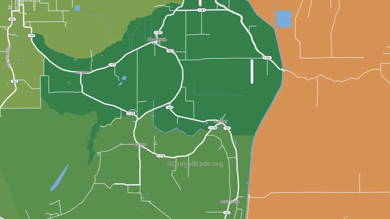 71362, LA Map of Vehicle Theft Rates