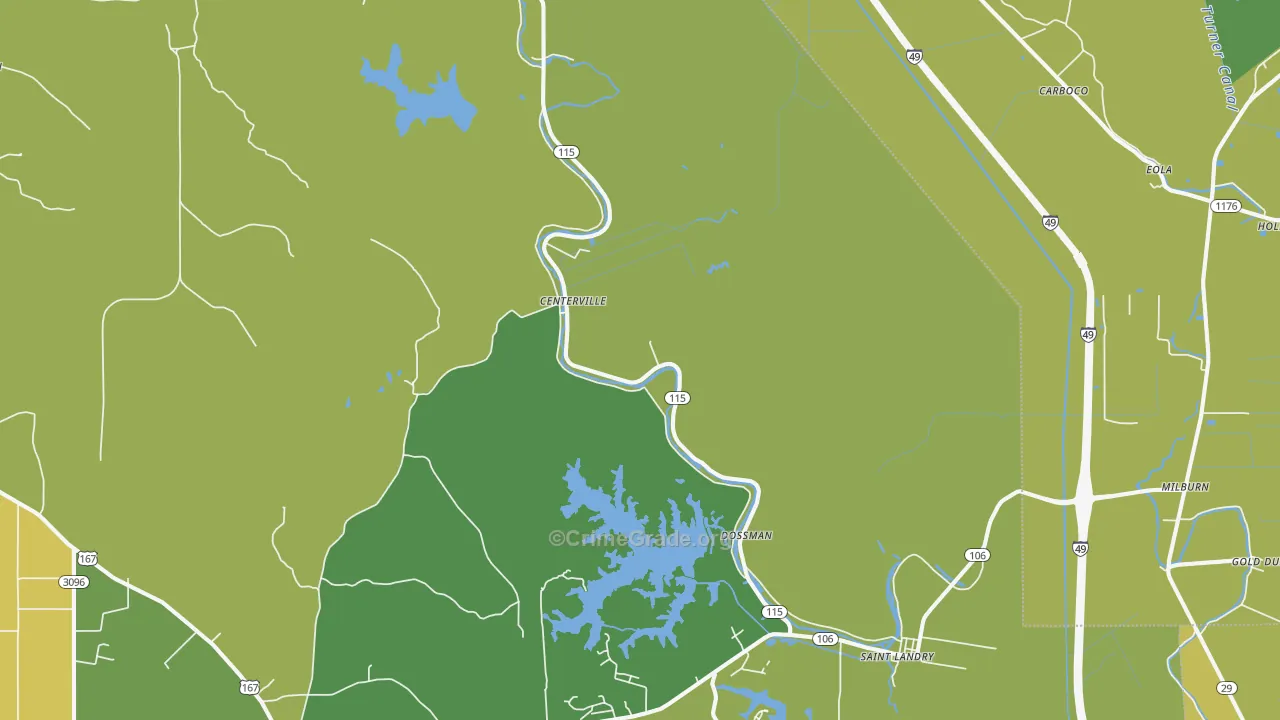 71367, LA Map of Vehicle Theft Rates