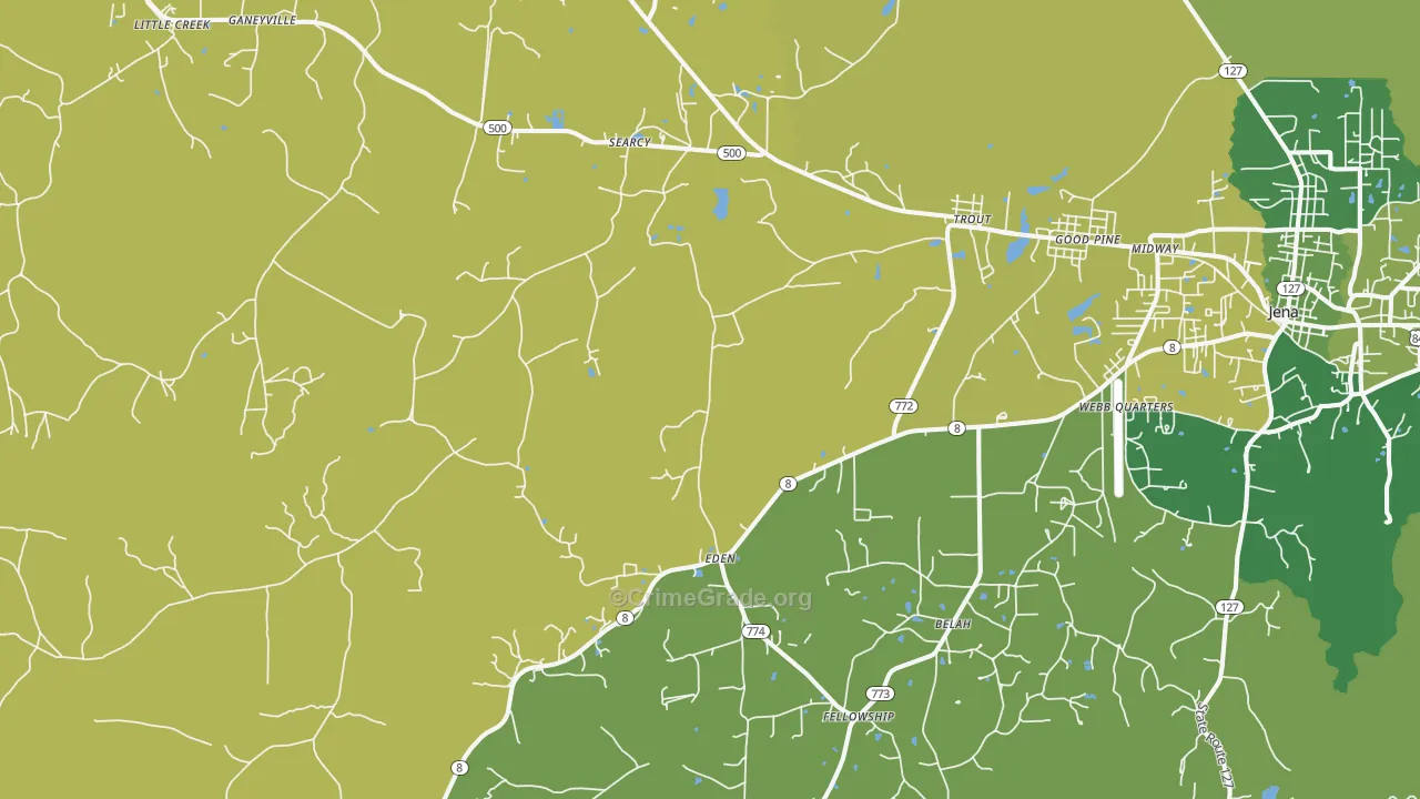 71371, LA Map of Vehicle Theft Rates