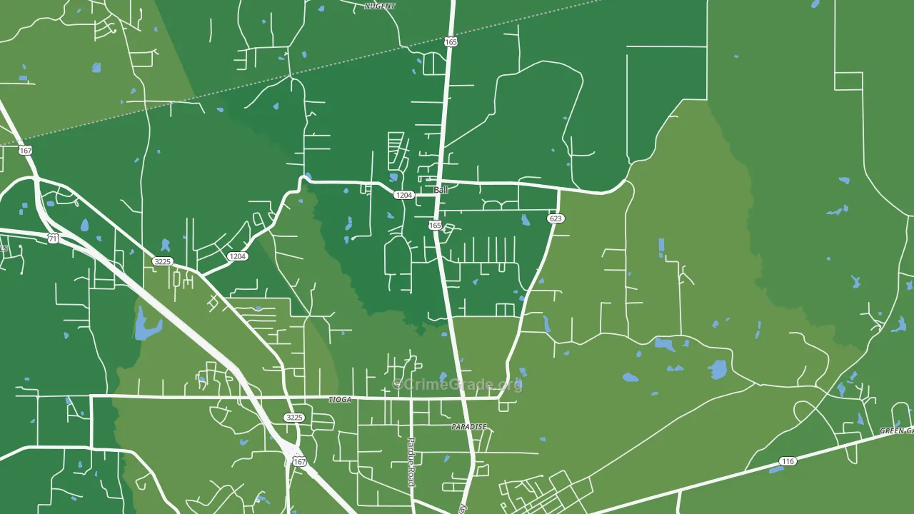 71405, LA Map of Vehicle Theft Rates