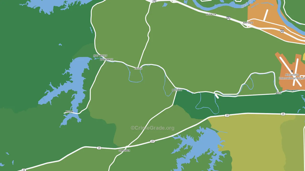 71409, LA Map of Vehicle Theft Rates