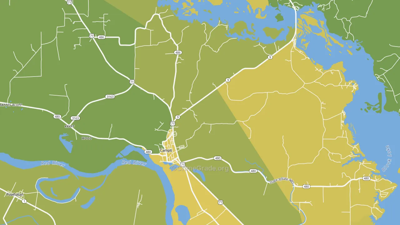 71411, LA Map of Vehicle Theft Rates