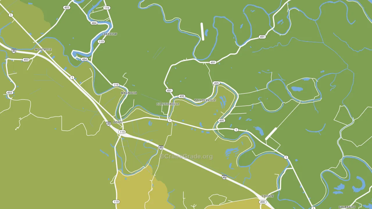71416, LA Map of Vehicle Theft Rates