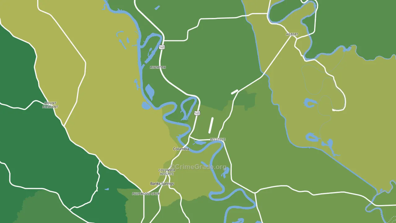 71418, LA Map of Vehicle Theft Rates