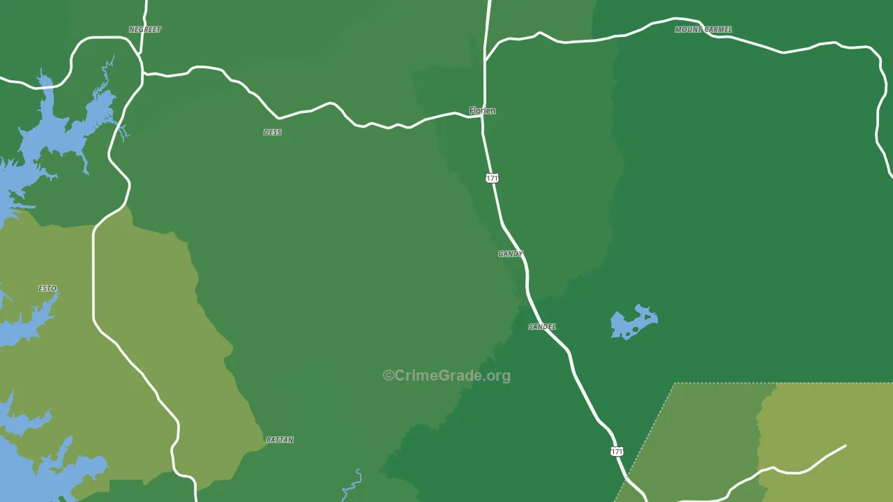71429, LA Map of Vehicle Theft Rates
