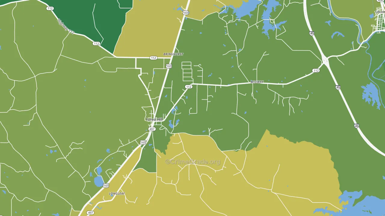 71430, LA Map of Vehicle Theft Rates