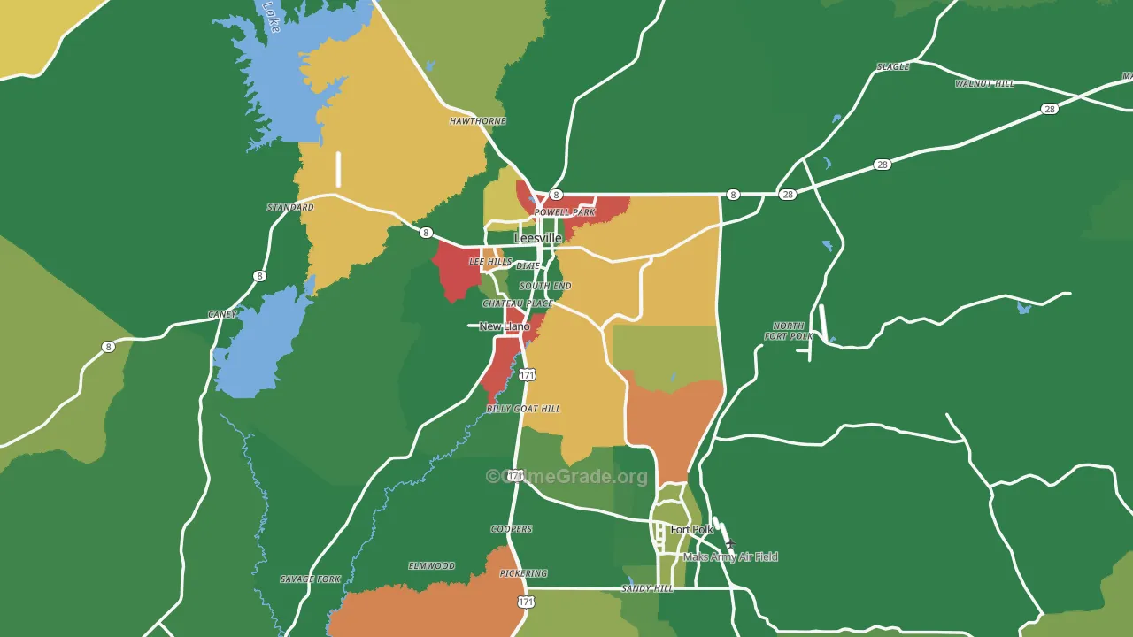 71446, LA Map of Vehicle Theft Rates