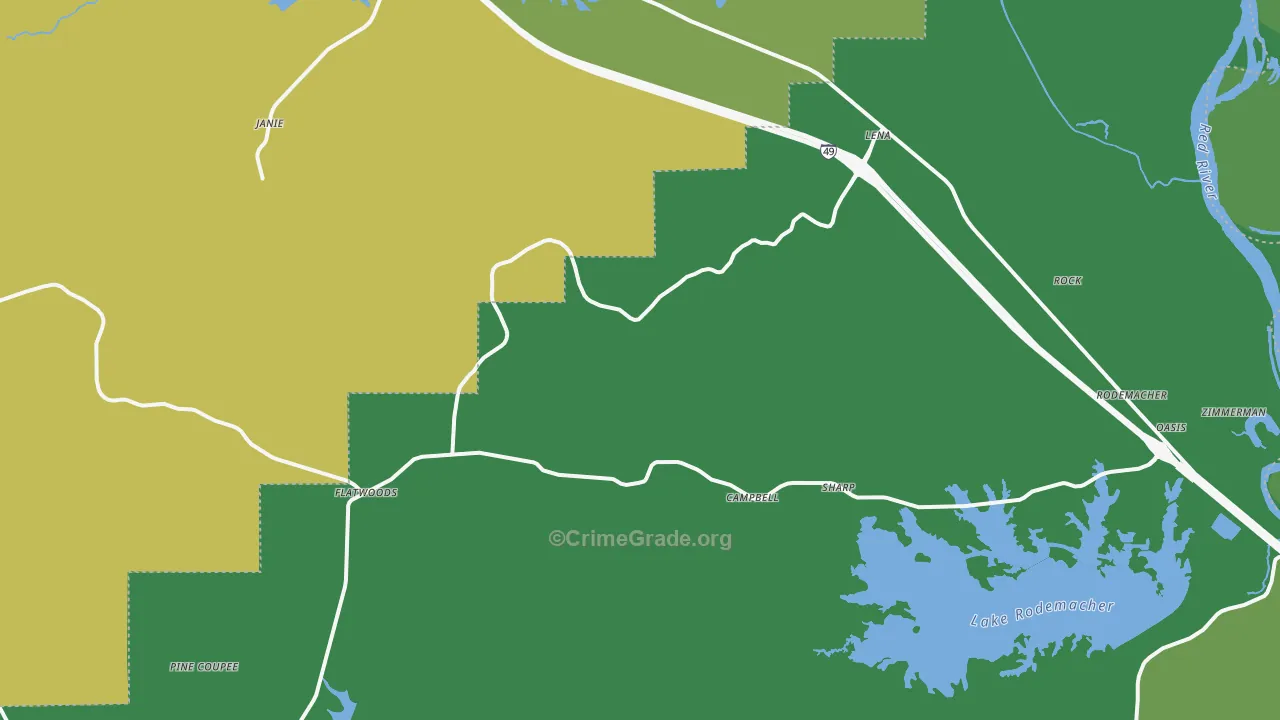 71447, LA Map of Vehicle Theft Rates