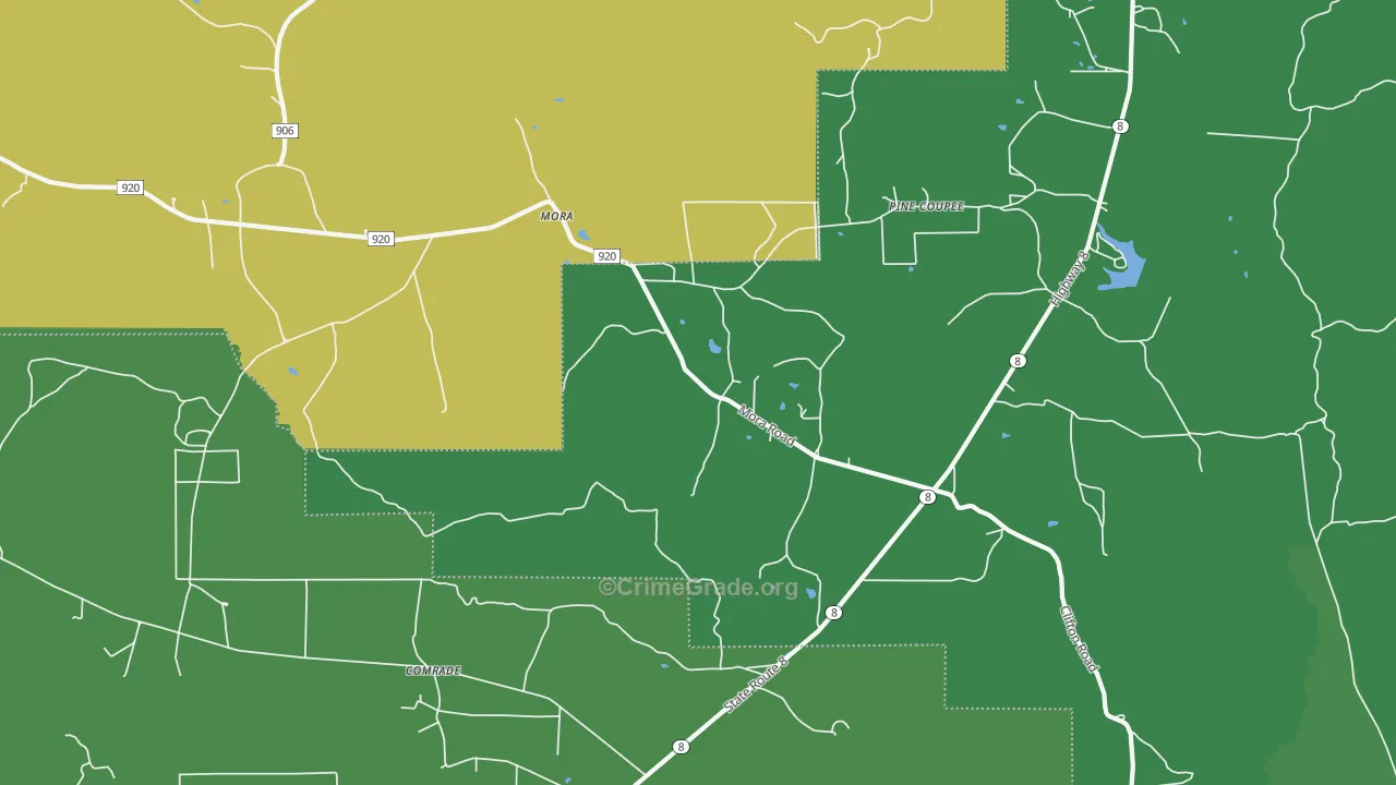 71455, LA Map of Vehicle Theft Rates