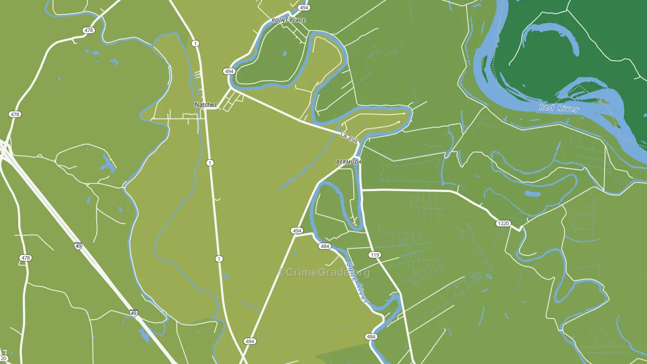 71456, LA Map of Vehicle Theft Rates