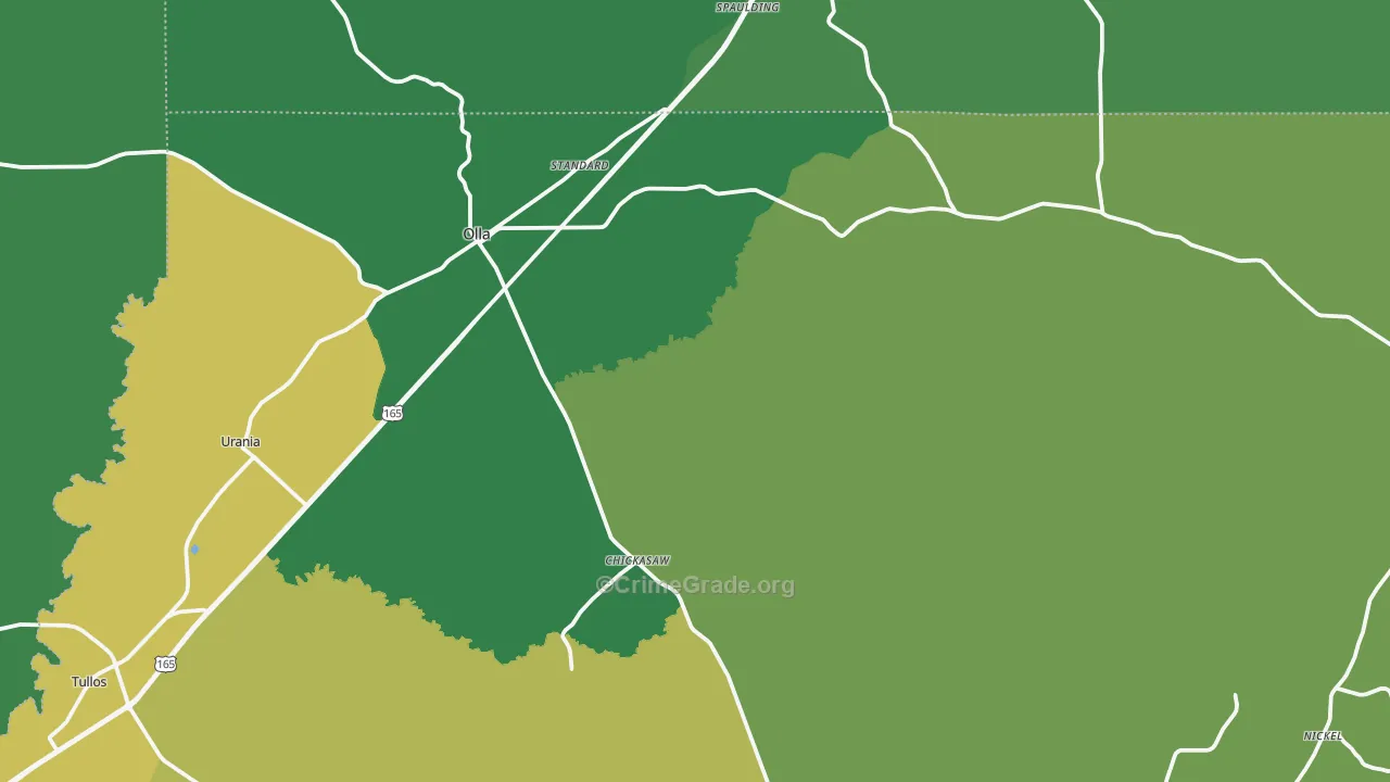 71465, LA Map of Vehicle Theft Rates