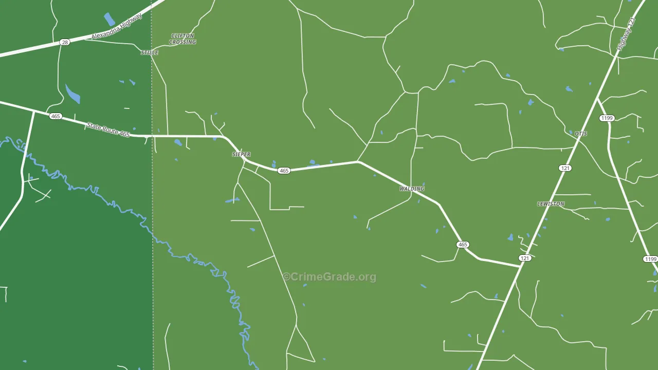 71472, LA Map of Vehicle Theft Rates