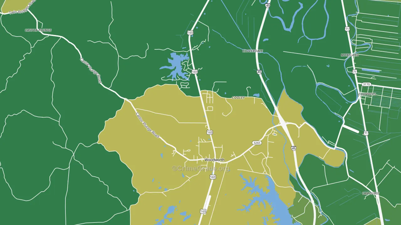 71485, LA Map of Vehicle Theft Rates