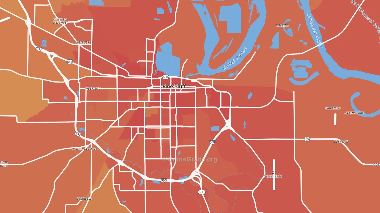 71601, AR Map of Vehicle Theft Rates