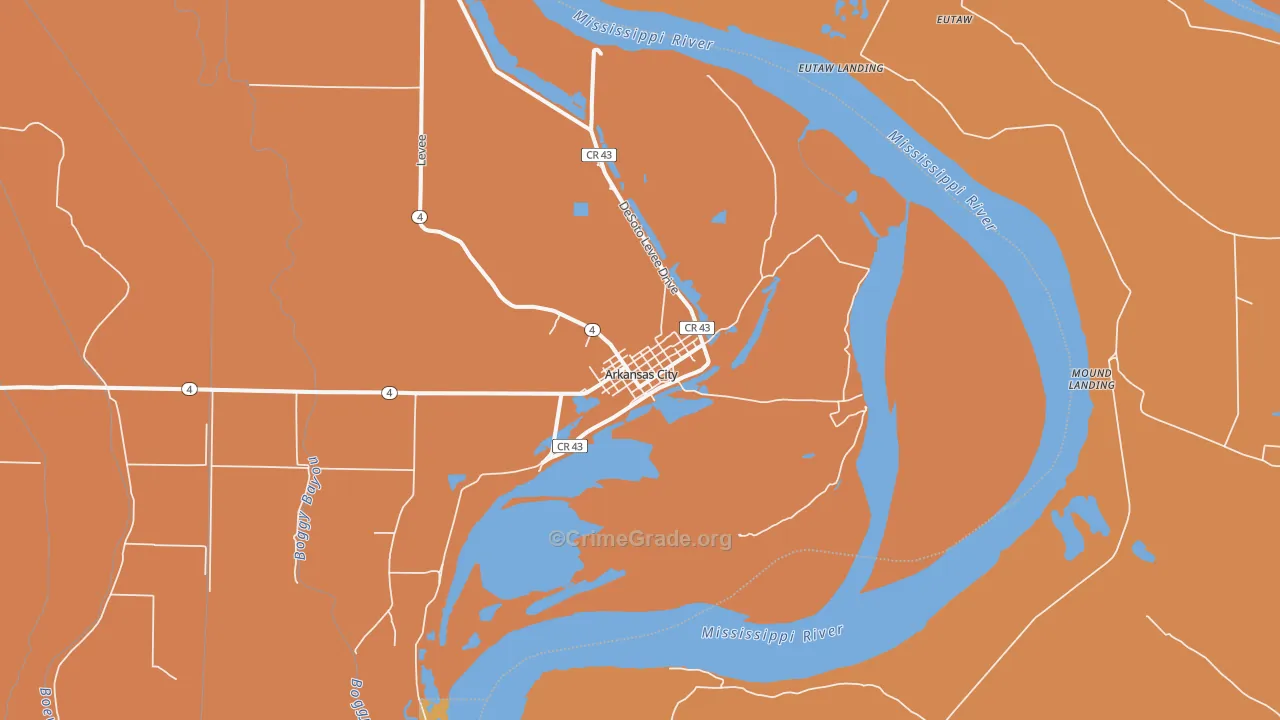 71630, AR Map of Vehicle Theft Rates