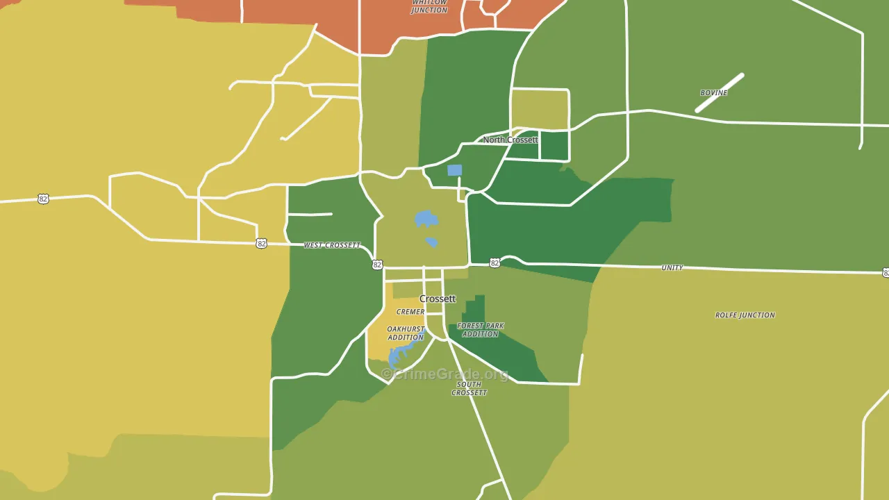 71635, AR Map of Vehicle Theft Rates