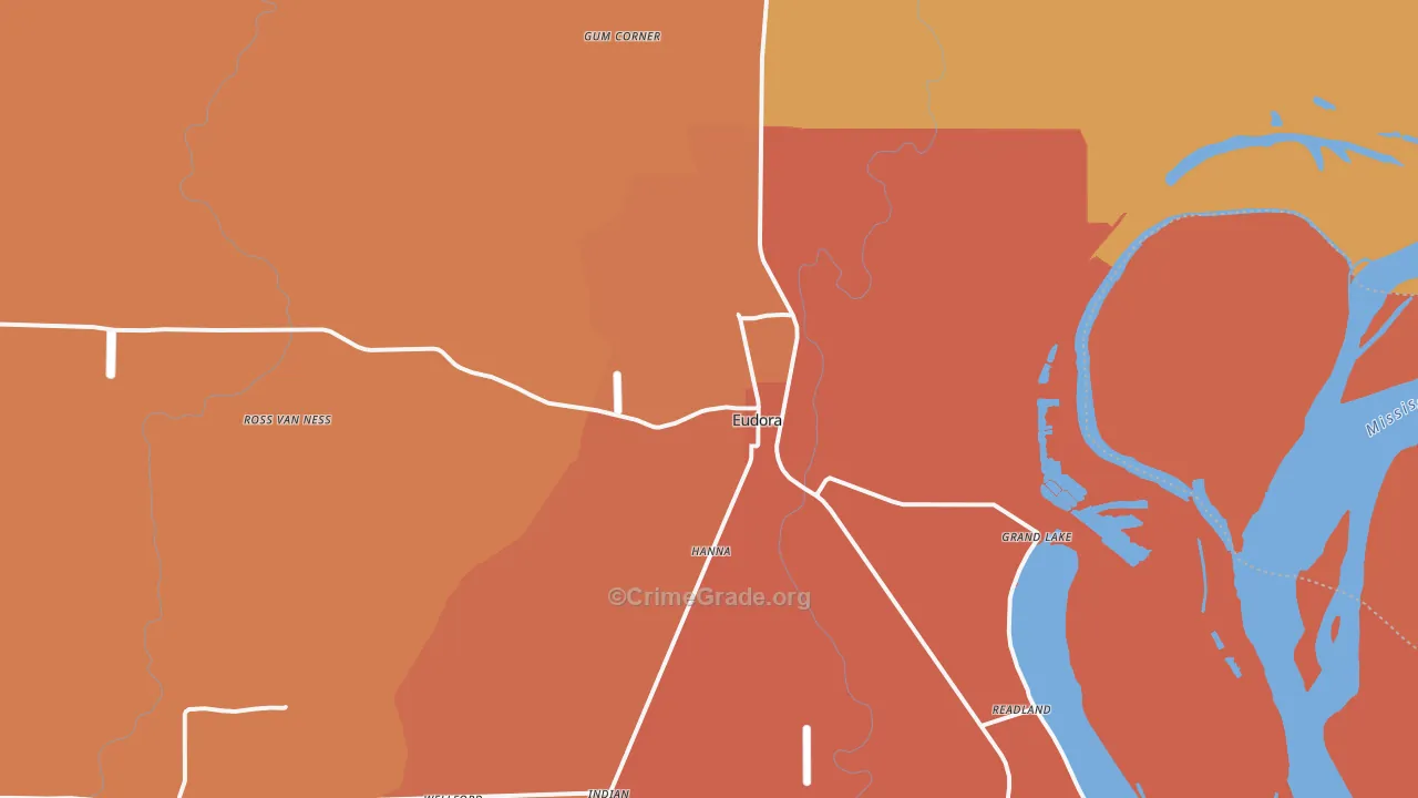 71640, AR Map of Vehicle Theft Rates