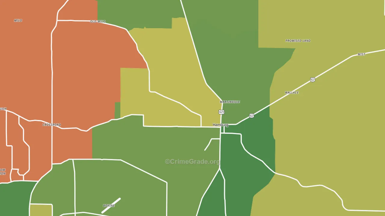 71646, AR Map of Vehicle Theft Rates