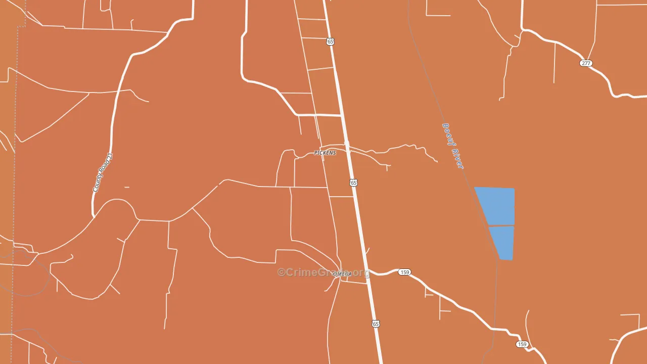 71662, AR Map of Vehicle Theft Rates