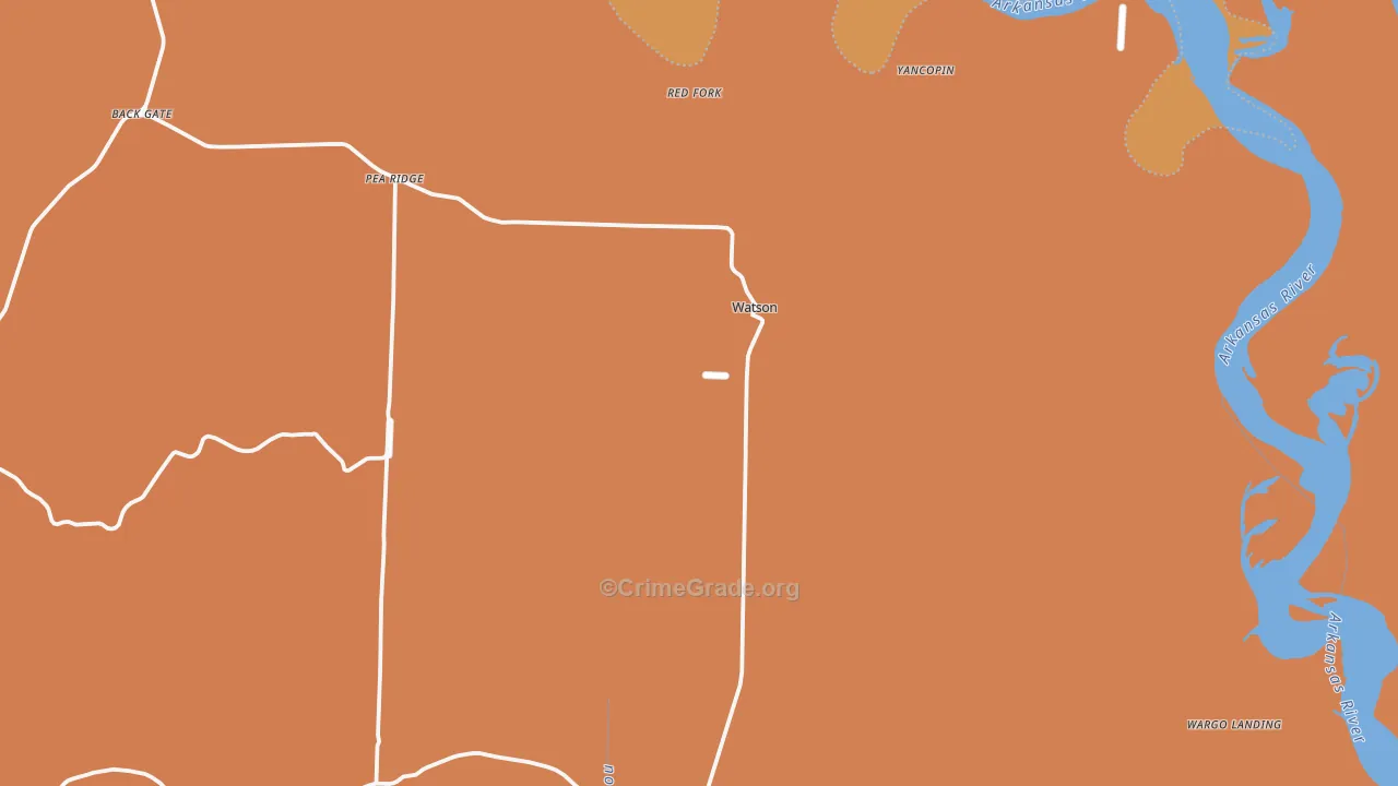 71674, AR Map of Vehicle Theft Rates