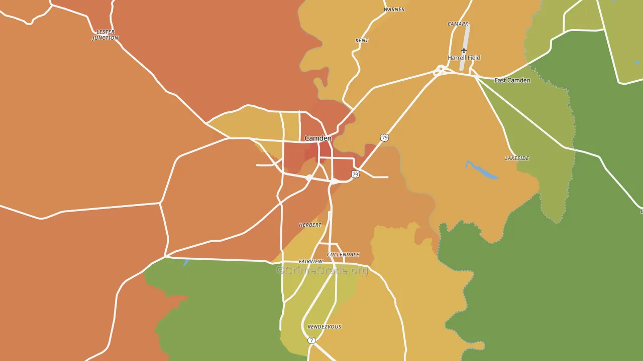 71701, AR Map of Vehicle Theft Rates