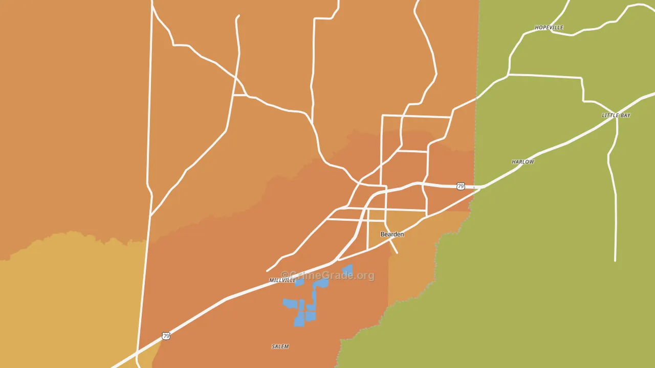 71720, AR Map of Vehicle Theft Rates