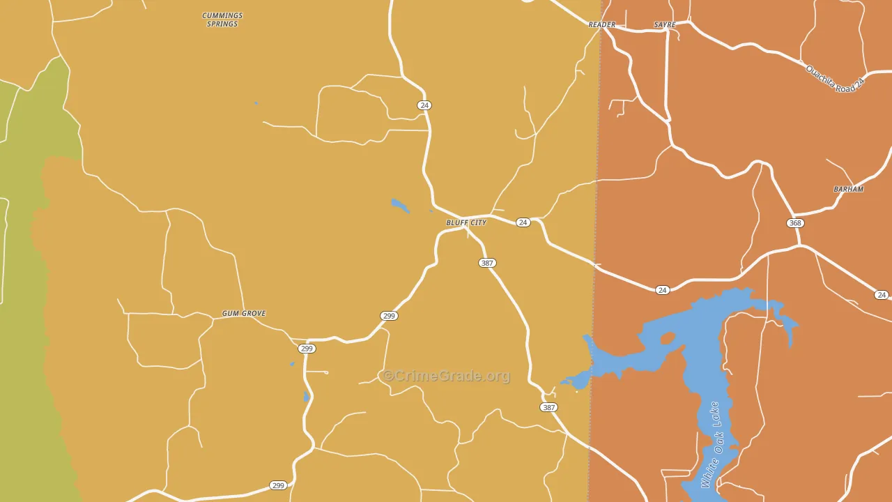 71722, AR Map of Vehicle Theft Rates