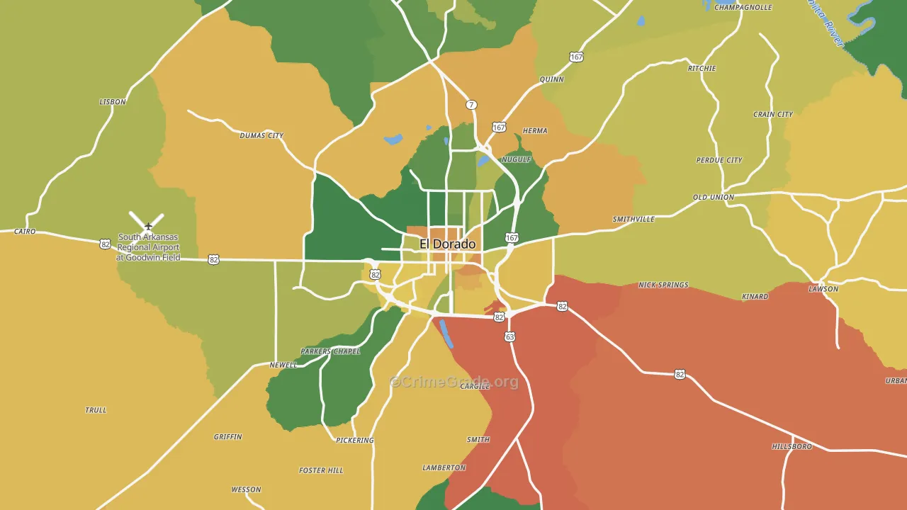 71730, AR Map of Vehicle Theft Rates