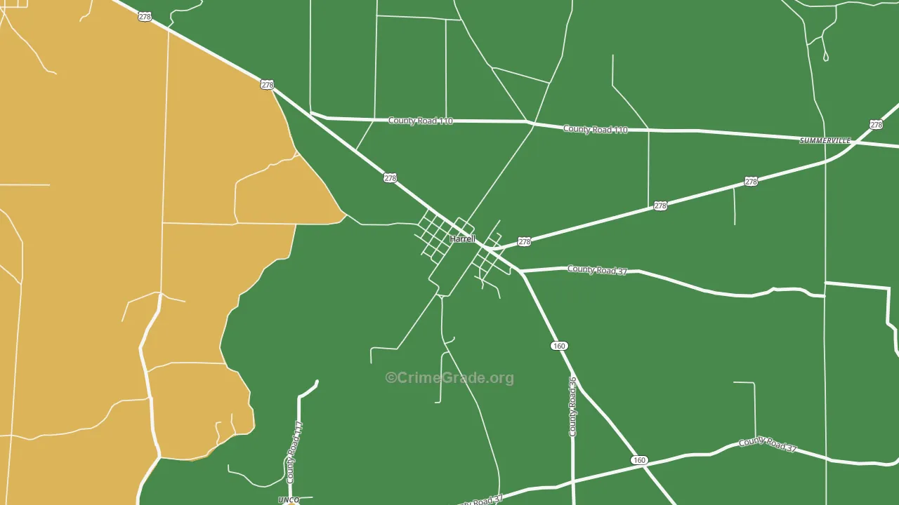 71745, AR Map of Vehicle Theft Rates