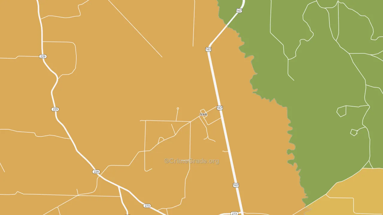 71748, AR Map of Vehicle Theft Rates